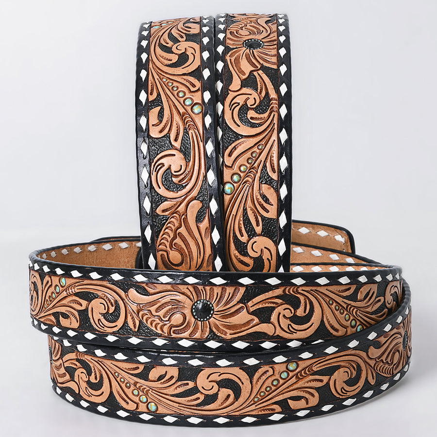 American Darling Beautifully Hand tooled Leather Unisex Belt| Western Belt | Handcrafted