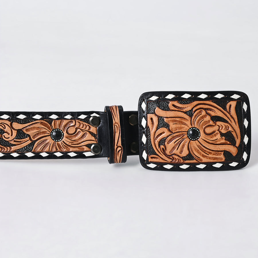American Darling Beautifully Hand tooled Leather Unisex Belt| Western Belt | Handcrafted