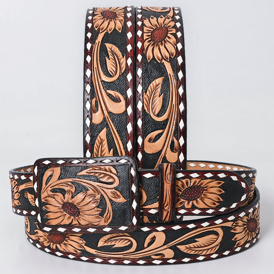 AMERICAN DARLING Beautifully Hand Tooled American Leather Unisex Belt - Uhorse