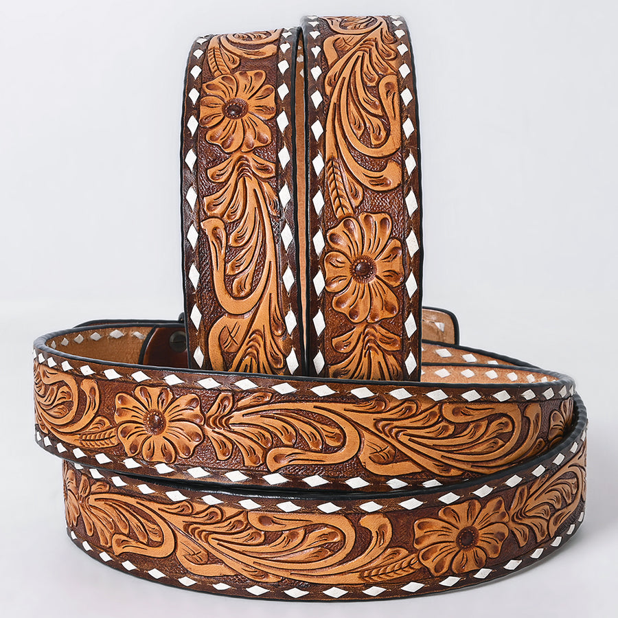 American Darling Beautifully Hand tooled Leather Unisex Belt| Western Belt | Handcrafted