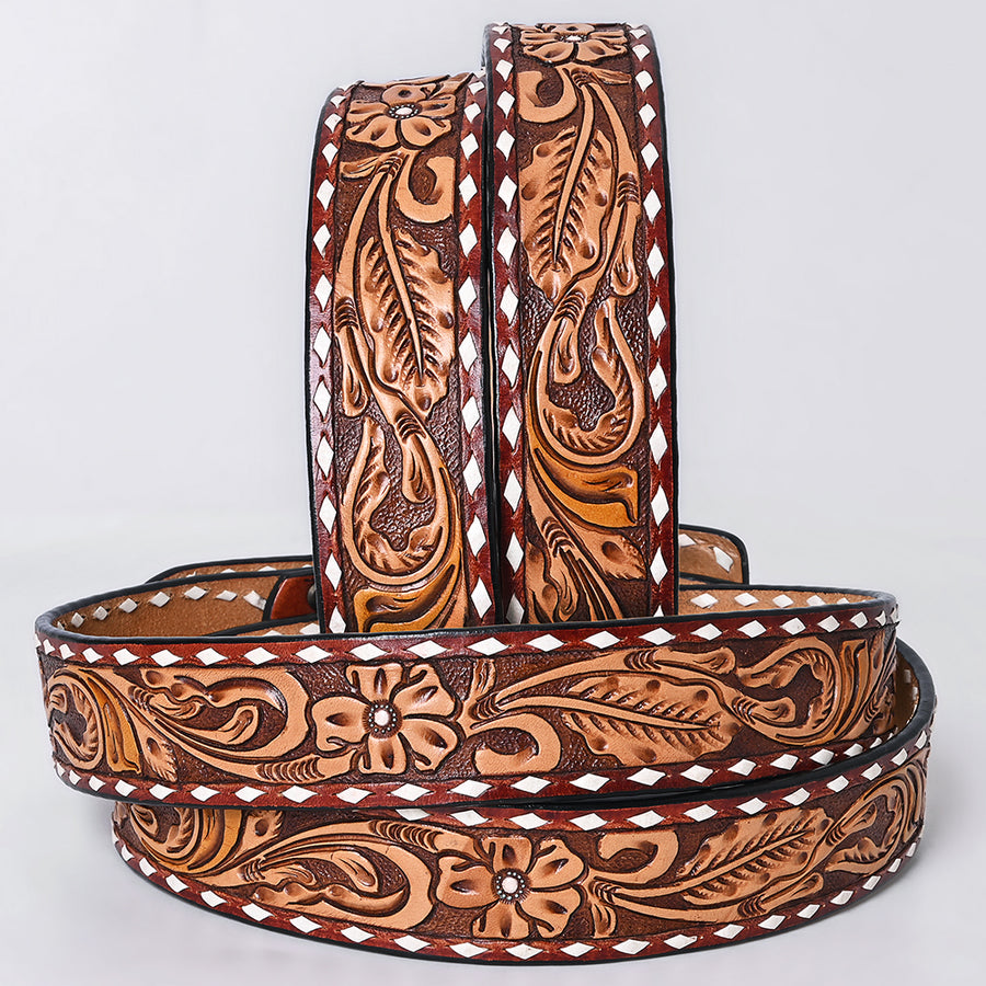 American Darling Beautifully Hand tooled Leather Unisex Belt| Western Belt | Handcrafted