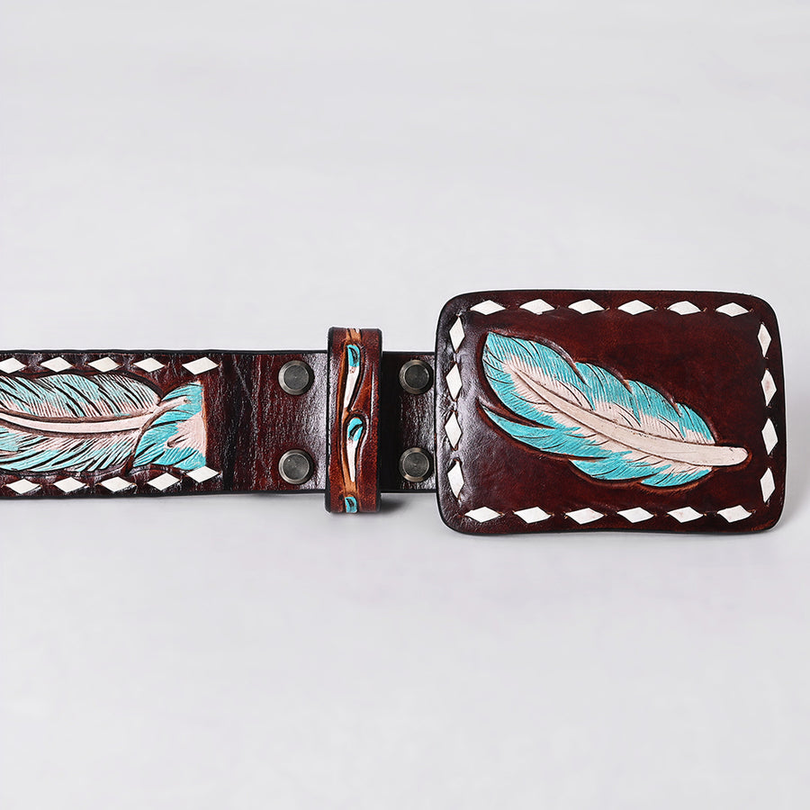American Darling Beautifully Hand tooled Leather Unisex Belt| Western Belt | Handcrafted