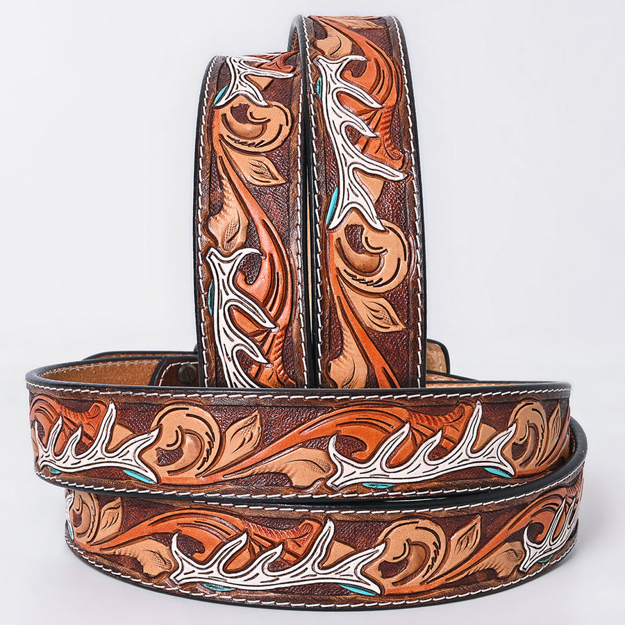 American Darling Beautifully Hand tooled Leather Unisex Belt| Western Belt | Handcrafted