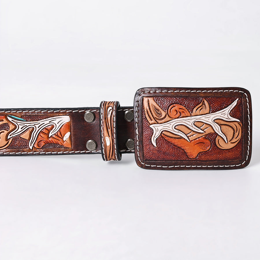 American Darling Beautifully Hand tooled Leather Unisex Belt| Western Belt | Handcrafted