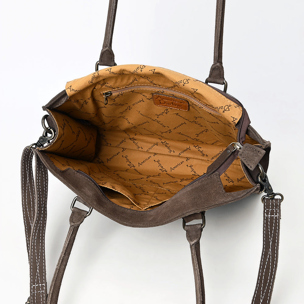 American Darling Tote Genuine Suede Leather Women Bag Western Handbag Purse