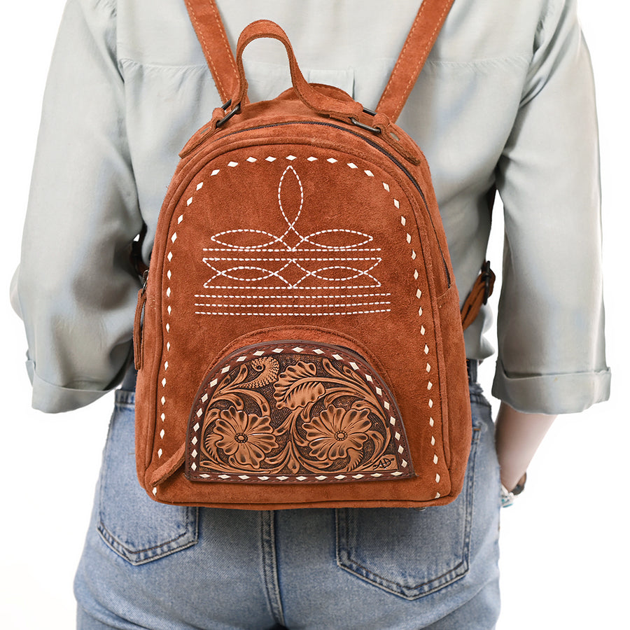 American Darling Backpack Hand Tooled Genuine Leather Women's Bag Western Handbag Purse | for Women Cute