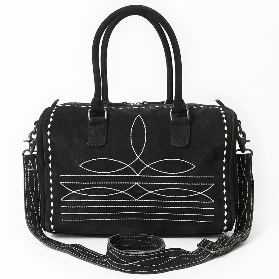 American Darling Duffel Genuine Suede Leather women's bag, western handbag, purse| handbag | Hand tooled purse