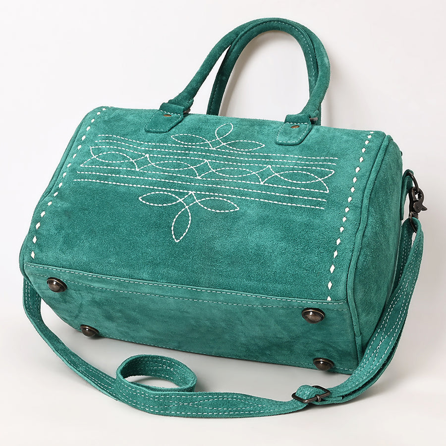 American Darling Duffel Genuine Suede Leather women's bag, western handbag, purse| handbag | Hand tooled purse