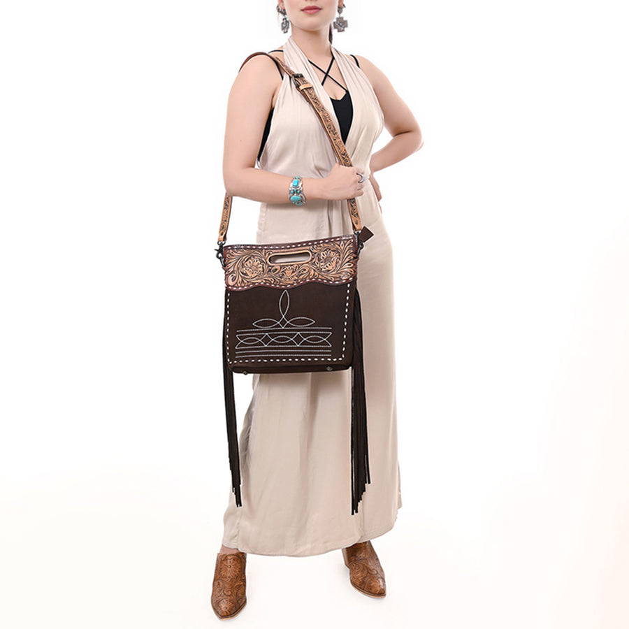 American Darling Crossbody Beautifully Hand Tooled Genuine Leather Women's Bag Western Handbag Purse| Bag