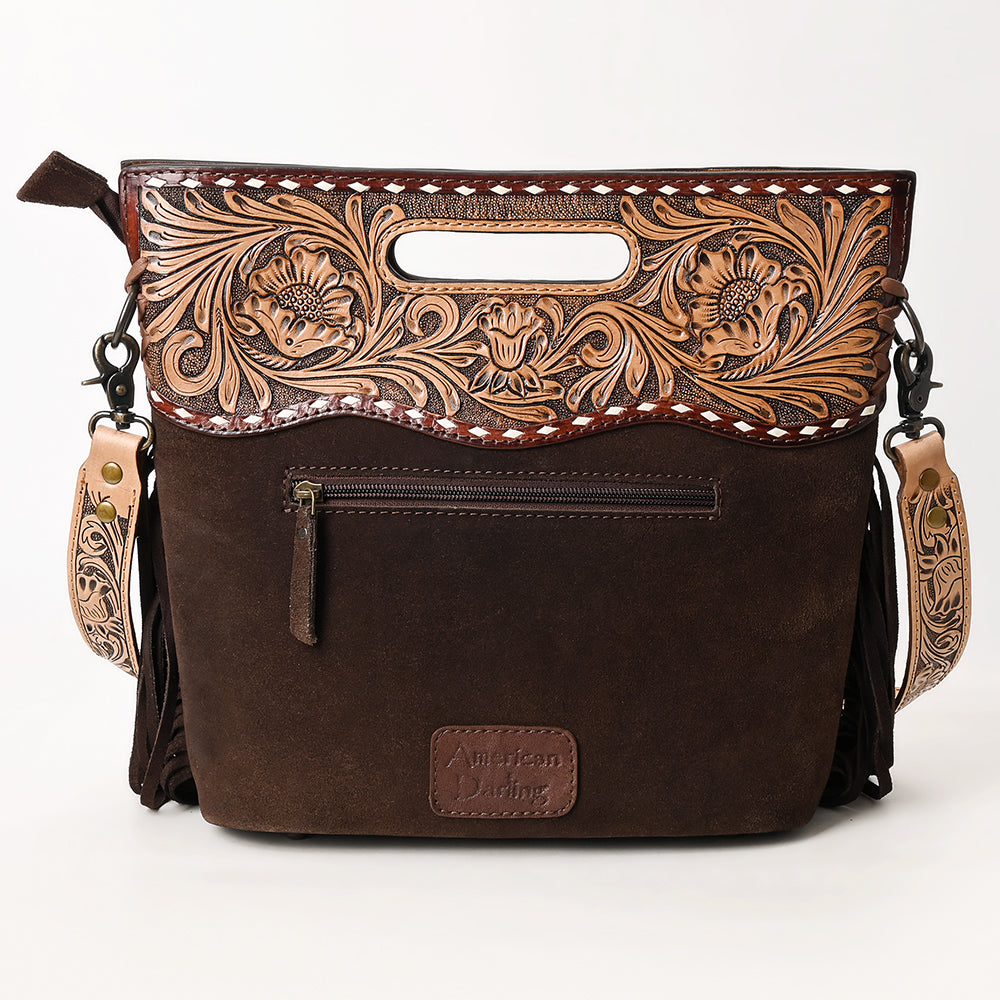 American Darling Crossbody Hand Tooled Genuine Suede Leather Women Bag Western Handbag Purse
