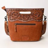 American Darling Crossbody Hand Tooled Genuine Suede Leather Women Bag Western Handbag Purse