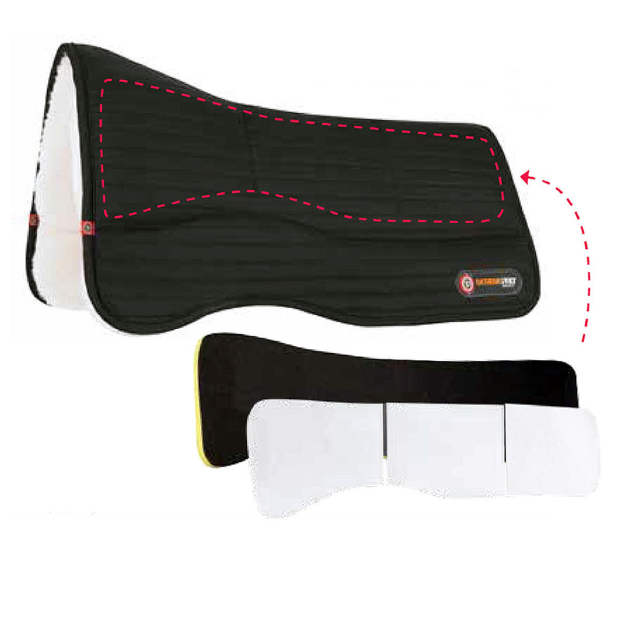 Toklat Western Horse T3 Matrix Shim ORTHO WoolBack Saddle Pad Black