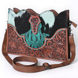 American Darling Crossbody Hand Tooled Hair On Genuine Leather Women Bag Western Handbag Purse