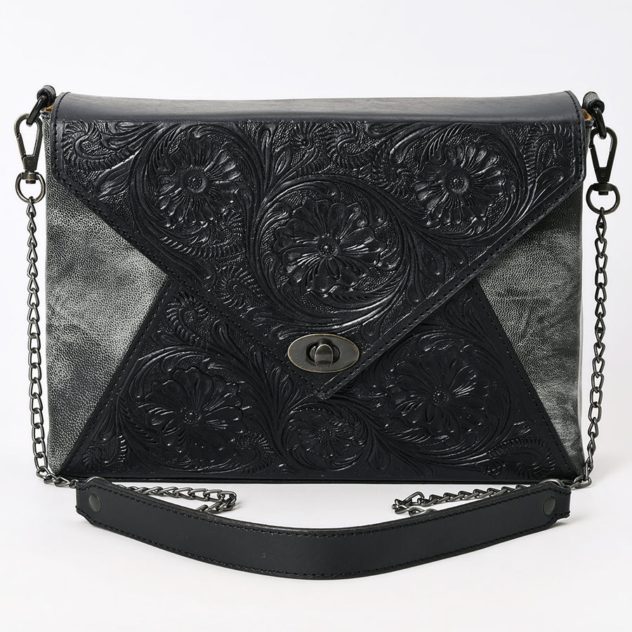 American Darling Envelope Hand Tooled Hair-On Genuine Leather Women Bag Western Handbag Purse | for