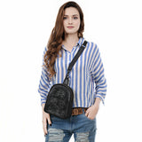 American Darling Sling Hand Tooled Genuine Leather Women Bag Western Handbag Purse | Fanny