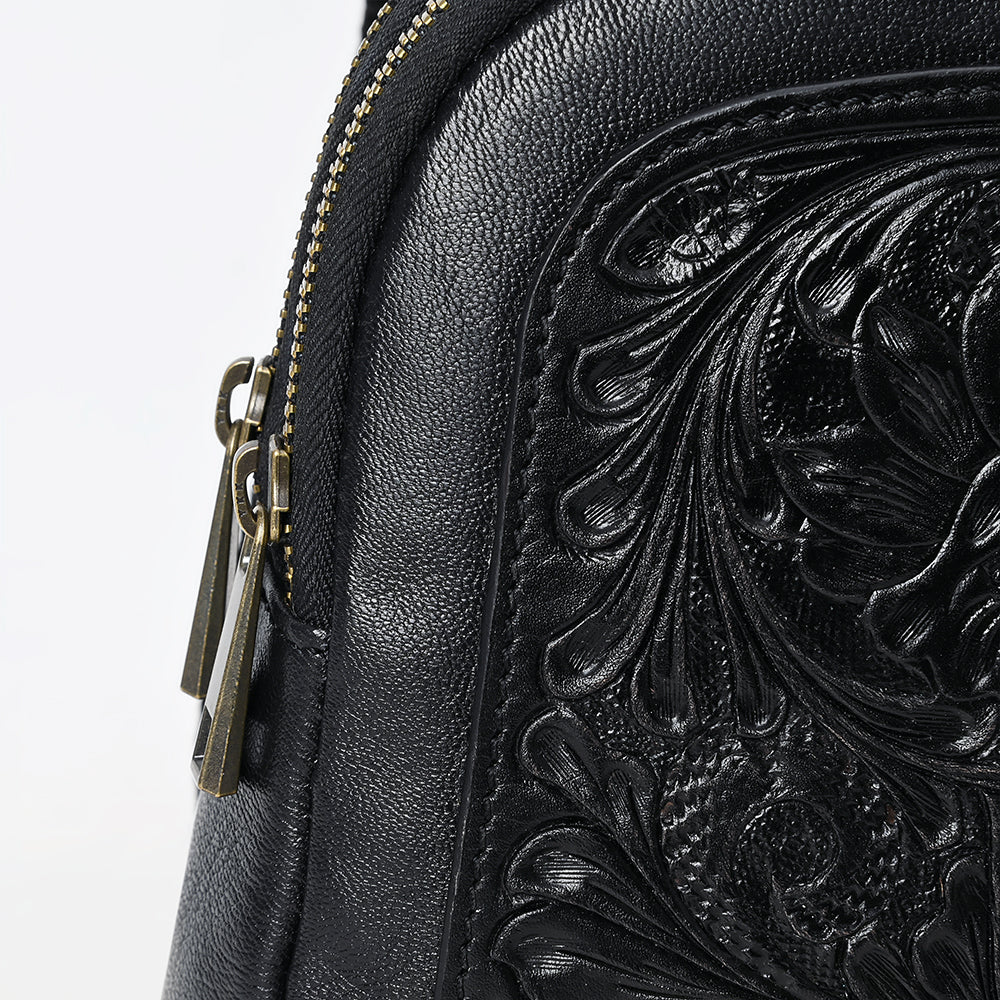 American Darling Sling Hand Tooled Genuine Leather Women Bag Western Handbag Purse | Fanny