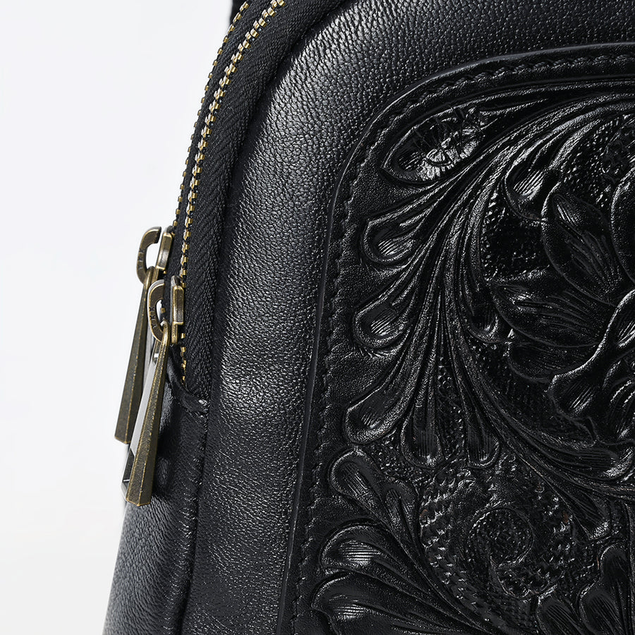 American Darling Sling Hand Tooled Genuine Leather Women Bag Western Handbag Purse | Fanny
