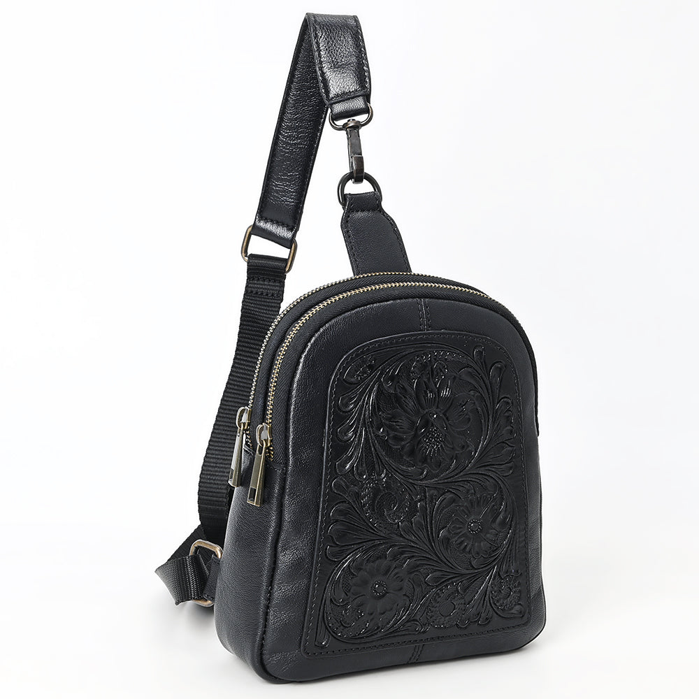 American Darling Sling Hand Tooled Genuine Leather Women Bag Western Handbag Purse | Fanny