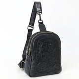 American Darling Sling Hand Tooled Genuine Leather Women Bag Western Handbag Purse | Fanny