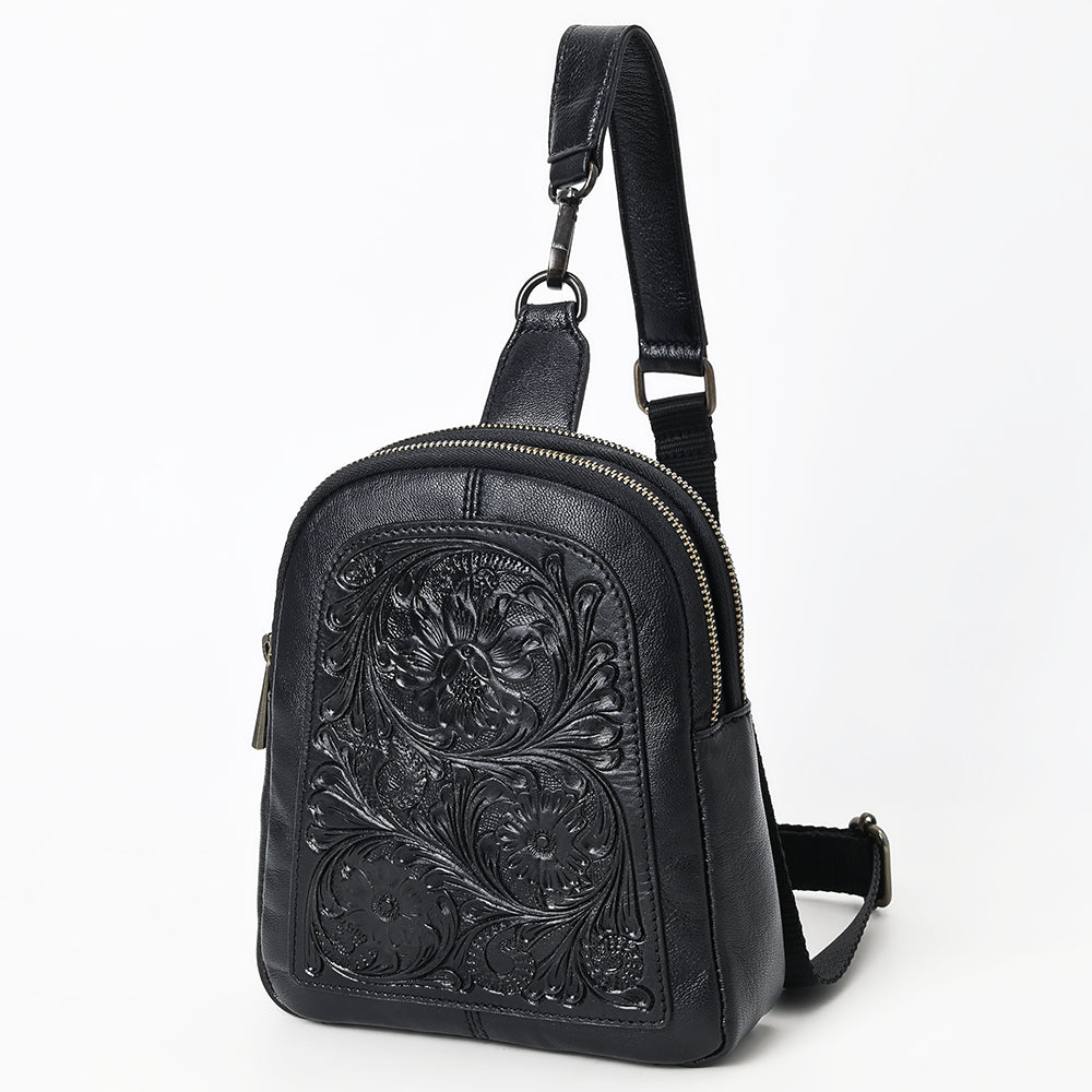 American Darling Sling Hand Tooled Genuine Leather Women Bag Western Handbag Purse | Fanny