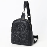 American Darling Sling Hand Tooled Genuine Leather Women Bag Western Handbag Purse | Fanny