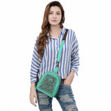 American Darling Sling Hand Tooled Genuine Leather Women Bag Western Handbag Purse | Fanny