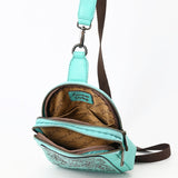 American Darling Sling Hand Tooled Genuine Leather Women Bag Western Handbag Purse | Fanny