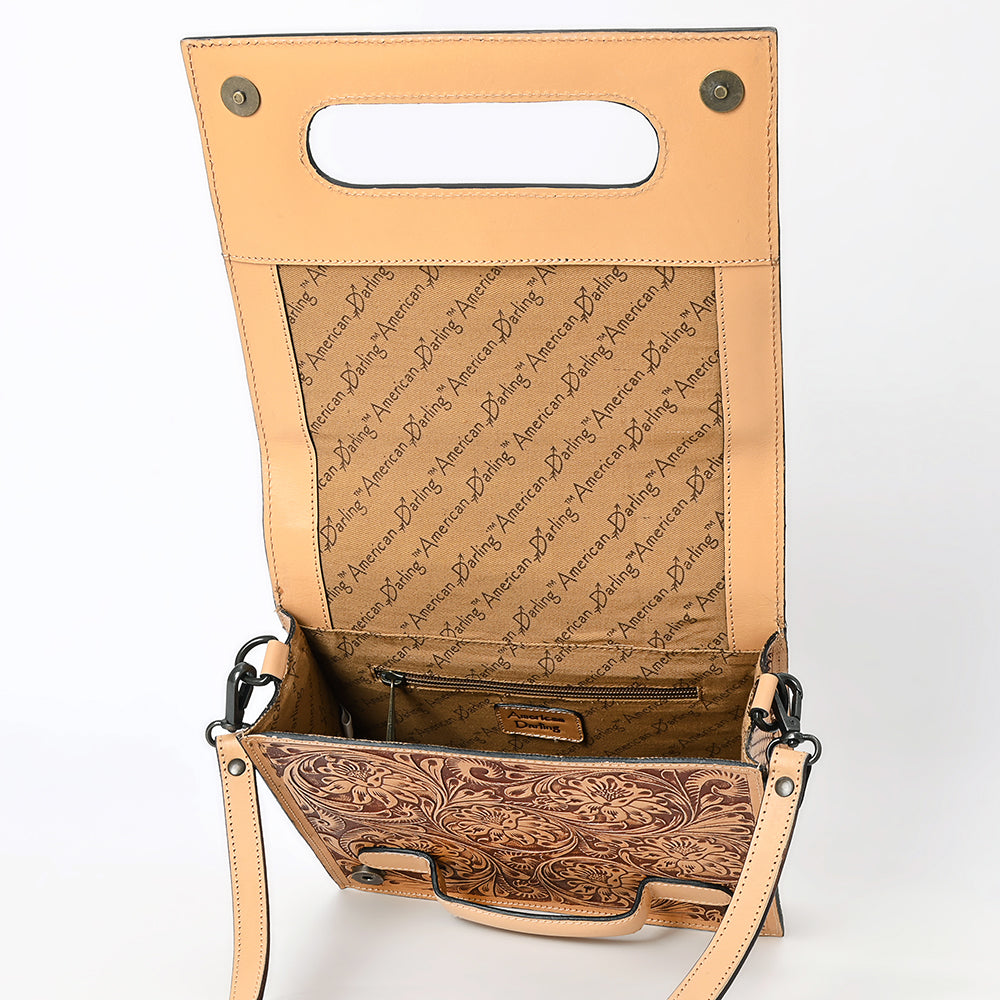 American Darling Small Crossbody Beautifully Hand Tooled Genuine Leather Women Bag Western Handbag Purse |