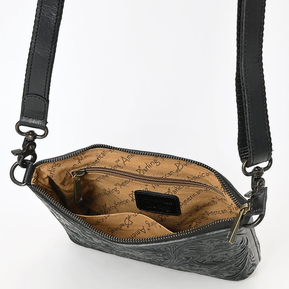 American Darling Small Crossbody Beautifully Hand Tooled Genuine Leather Women Bag Western Handbag Purse |