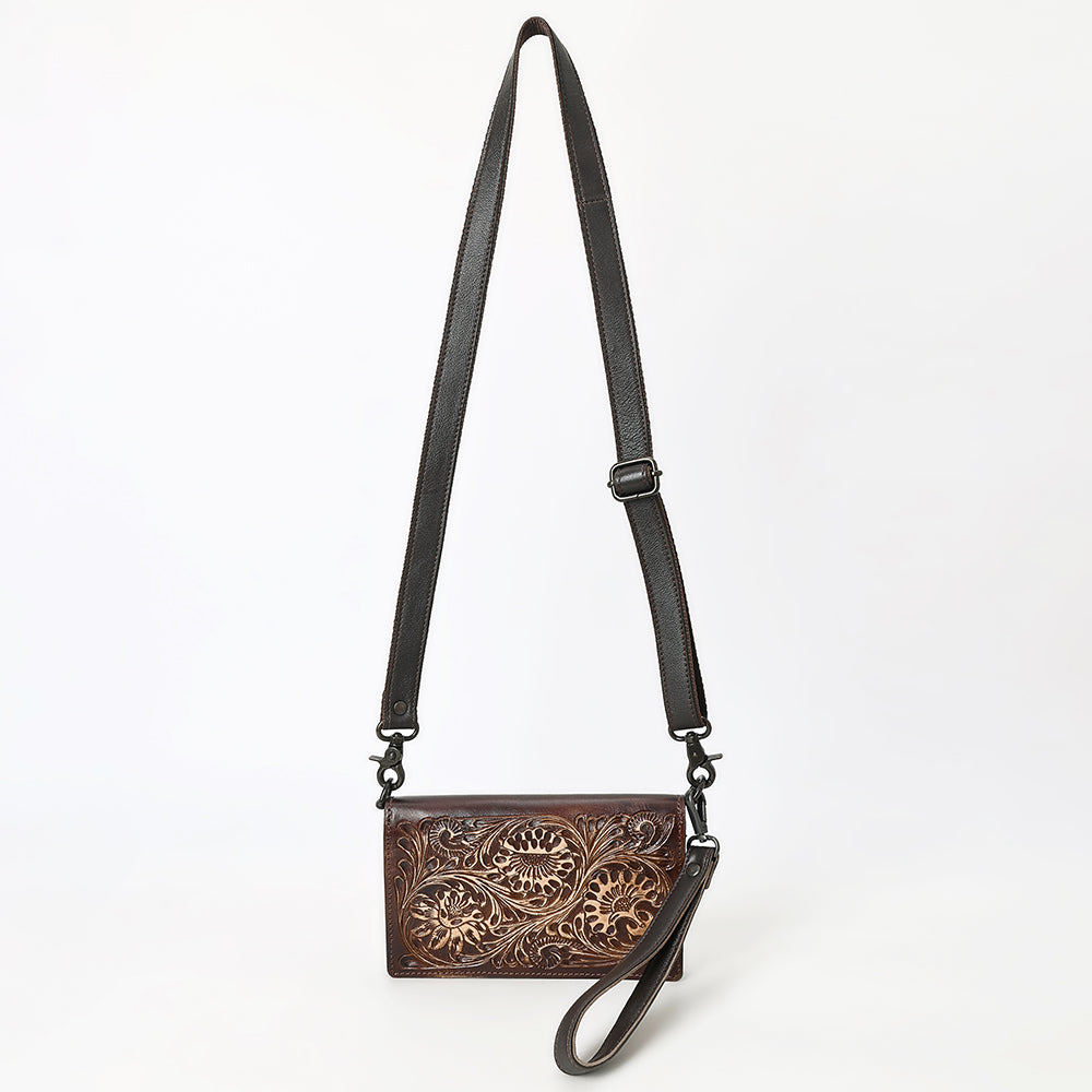 American Darling Wallet Beautifully Hand Tooled Genuine Leather Women Bag Western Handbag Purse | Handbags