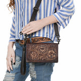 American Darling Wallet Beautifully Hand Tooled Genuine Leather Women Bag Western Handbag Purse | Handbags