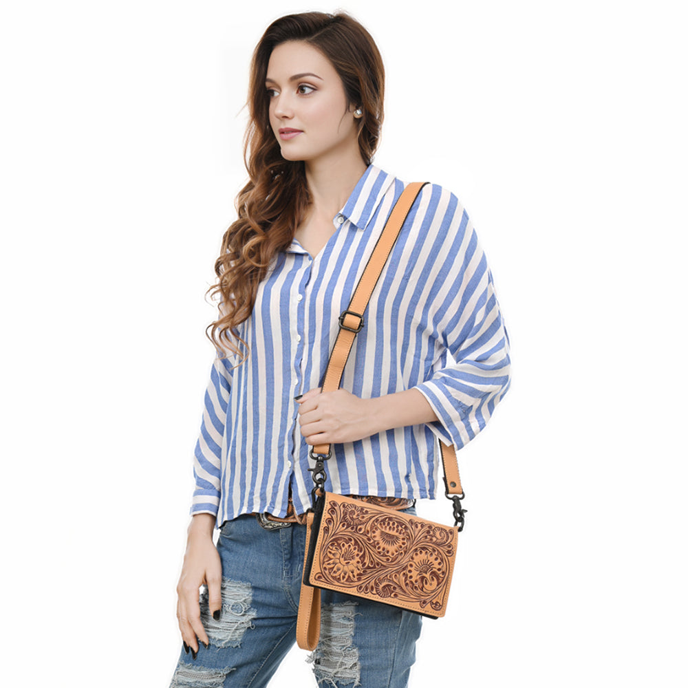 American Darling Wallet Beautifully Hand Tooled Genuine Leather Women Bag Western Handbag Purse | Handbags