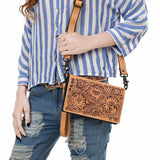 American Darling Wallet Beautifully Hand Tooled Genuine Leather Women Bag Western Handbag Purse | Handbags