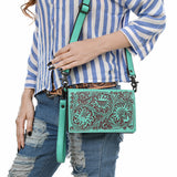 American Darling Wallet Beautifully Hand Tooled Genuine Leather Women Bag Western Handbag Purse | Handbags