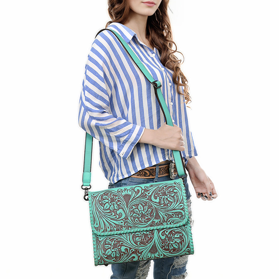 American Darling Wallet Beautifully Hand Tooled Genuine Leather Women Bag Western Handbag Purse | Handbags