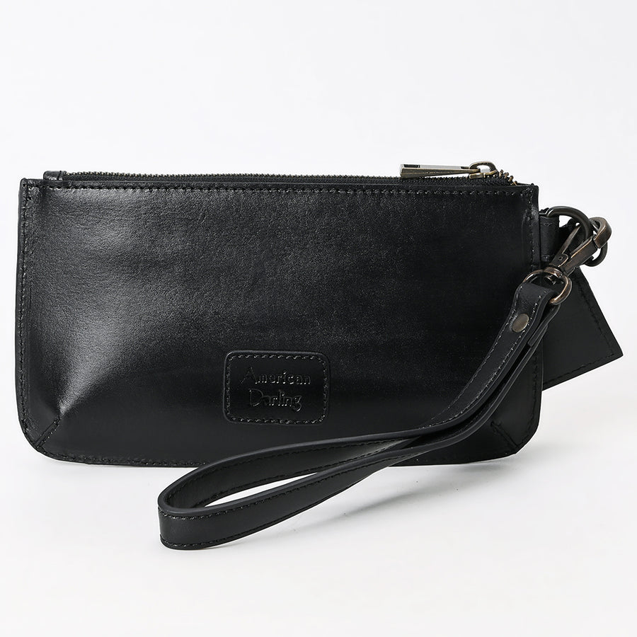 American Darling Wristlet Beautifully Hand Tooled Genuine Leather Women Bag Western Handbag Purse