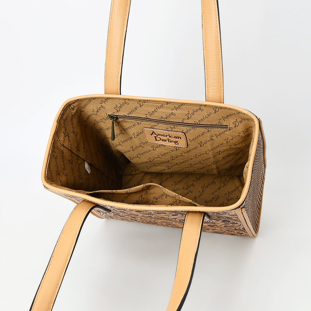 American Darling Tote Beautifully Hand Tooled Genuine Leather Women Bag Western Handbag Purse | |Travel