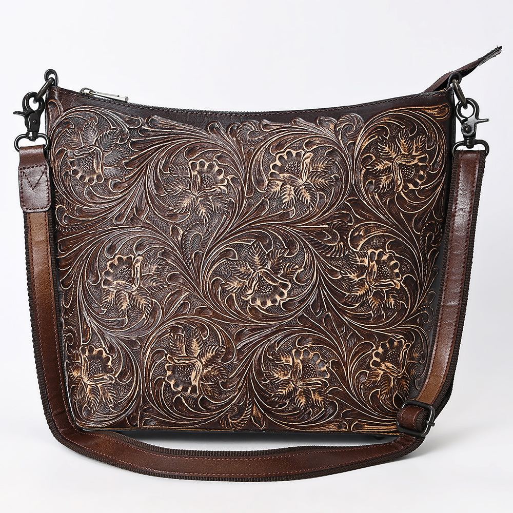 American Darling Large Crossbody Hand Tooled Genuine Leather Women Bag Western Handbag Purse |