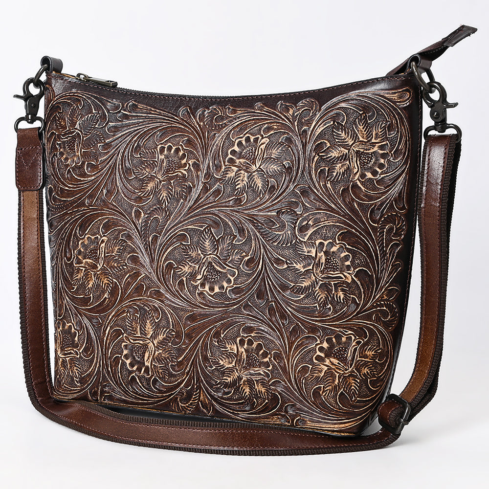 American Darling Large Crossbody Hand Tooled Genuine Leather Women Bag Western Handbag Purse |