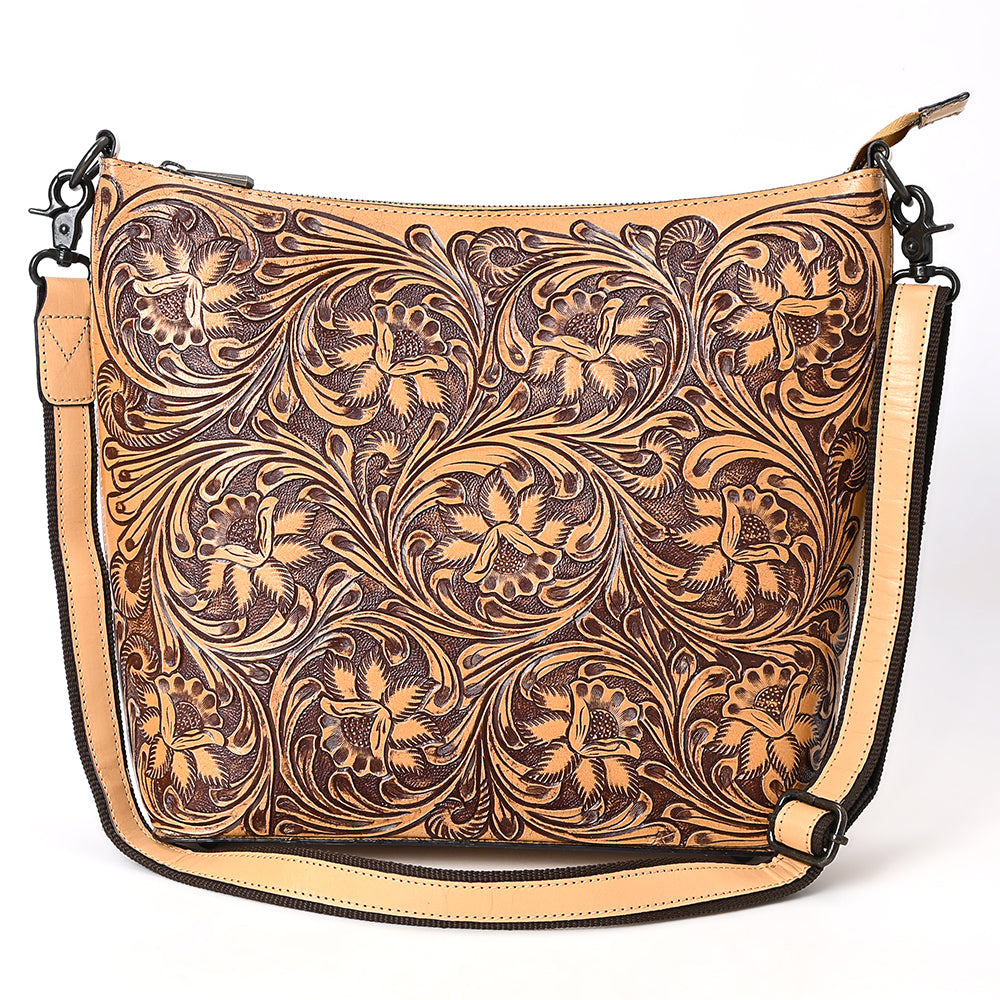 American Darling Large Crossbody Hand Tooled Genuine Leather Women Bag Western Handbag Purse |