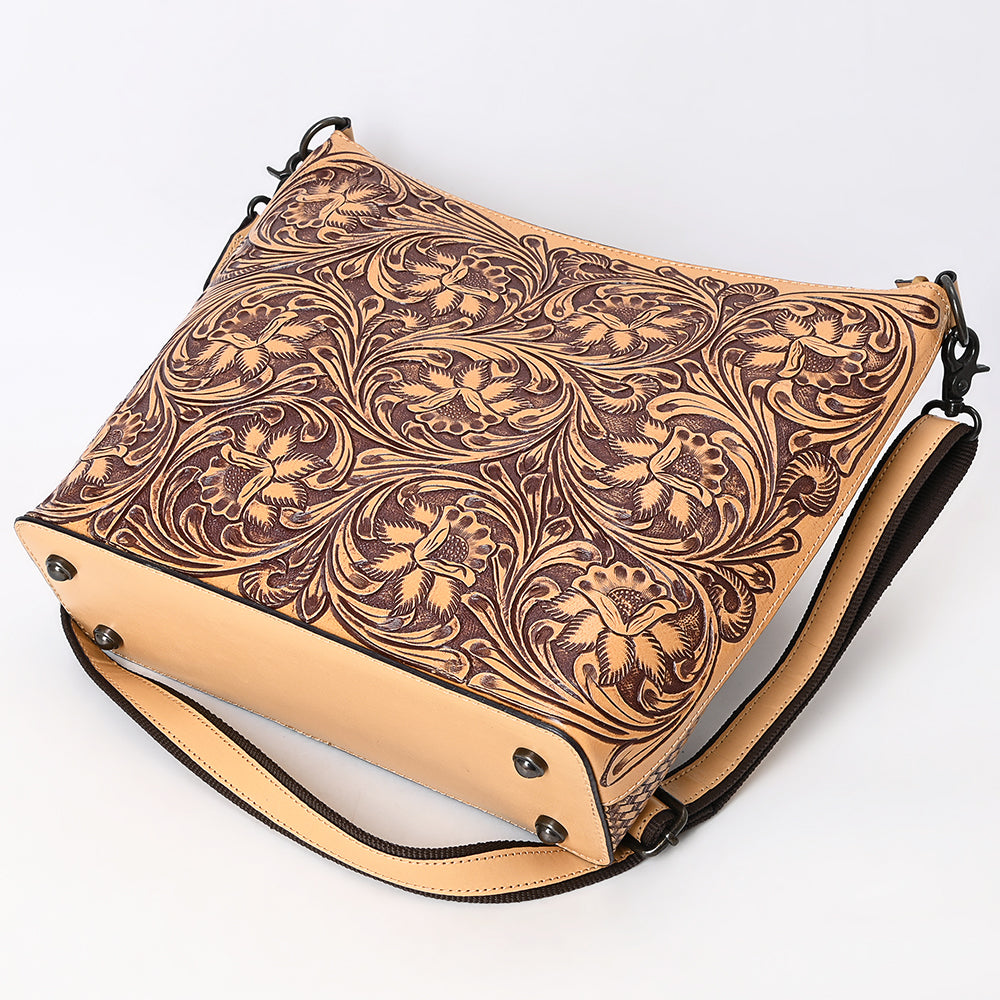 American Darling Large Crossbody Hand Tooled Genuine Leather Women Bag Western Handbag Purse |