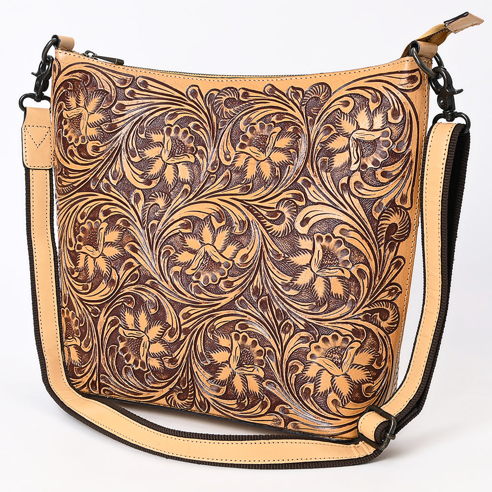 American Darling Large Crossbody Hand Tooled Genuine Leather Women Bag Western Handbag Purse |