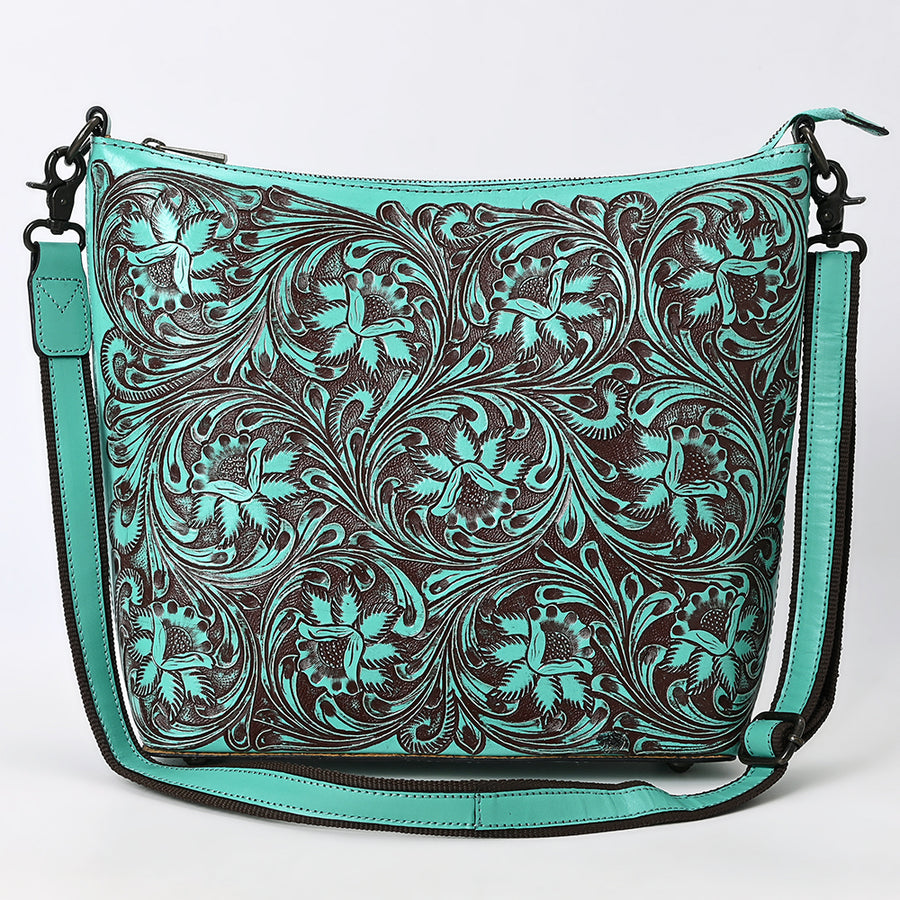 American Darling Large Crossbody Hand Tooled Genuine Leather Women Bag Western Handbag Purse