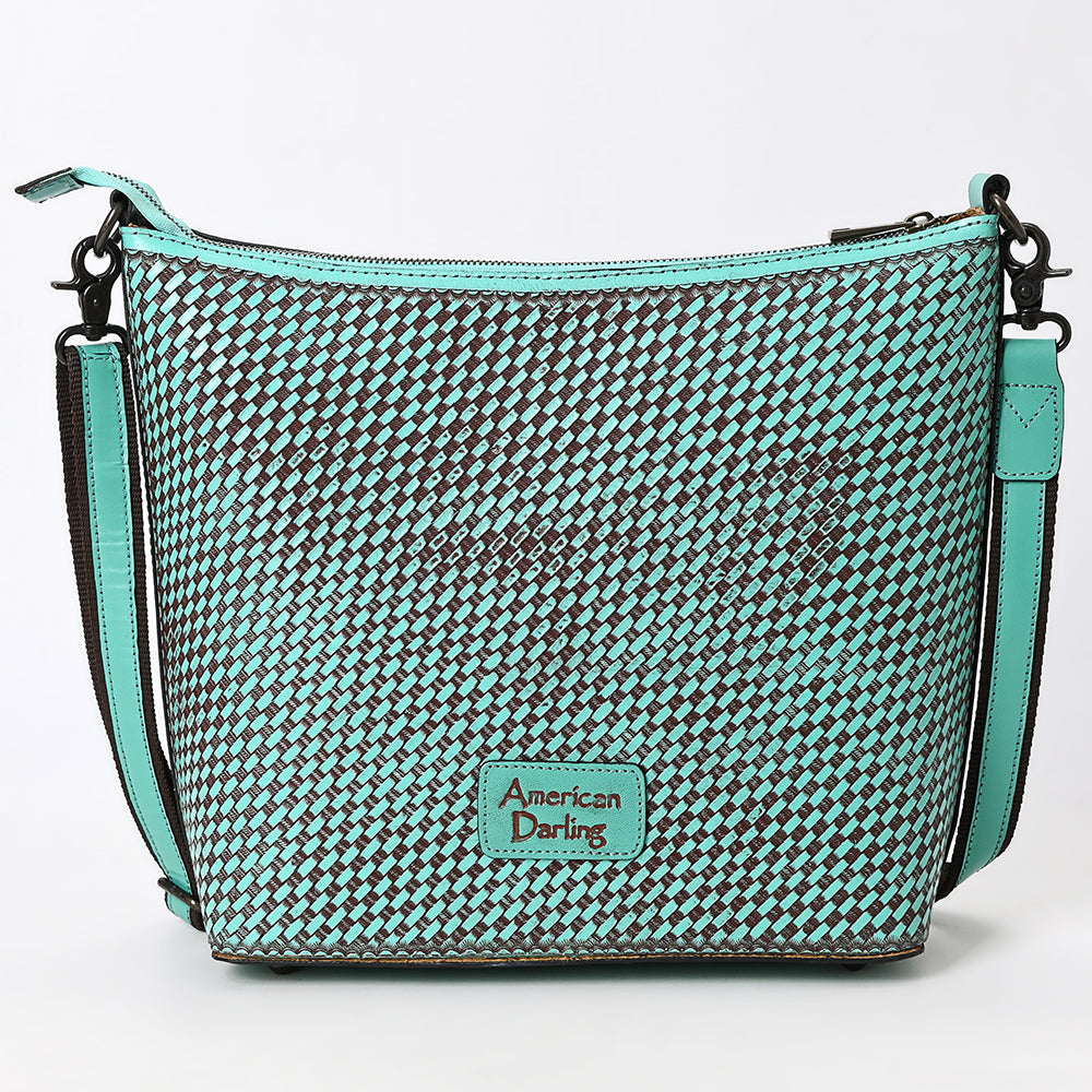 American Darling Large Crossbody Hand Tooled Genuine Leather Women Bag Western Handbag Purse |