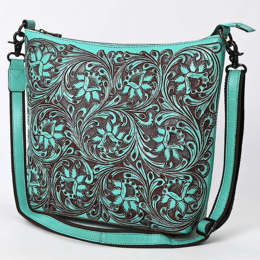 American Darling Large Crossbody Hand Tooled Genuine Leather Women Bag Western Handbag Purse |