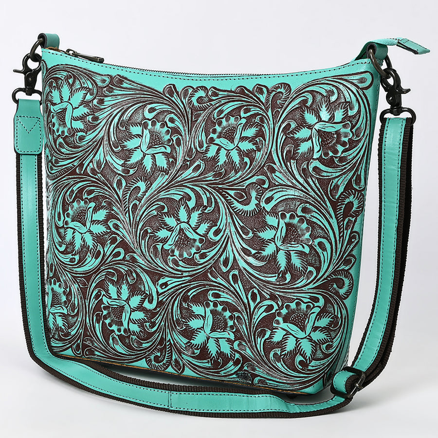 American Darling Messenger Hand Tooled Genuine Leather Women Bag Western Handbag Purse - Uhorse