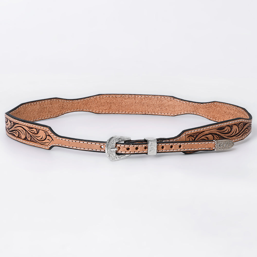American Darling Hand tooled Hatband Genuine American Leather Western Adjustable Unisex