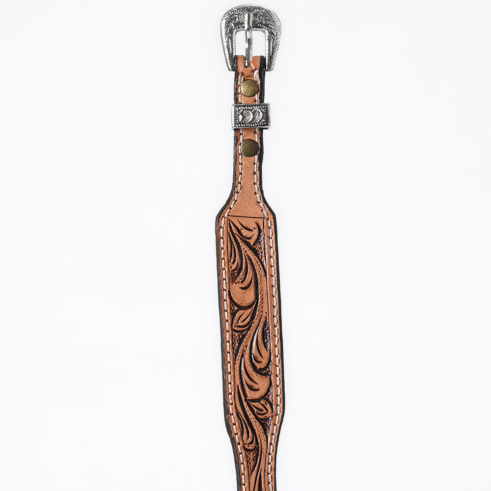 American Darling Hand tooled Hatband Genuine American Leather Western Adjustable Unisex