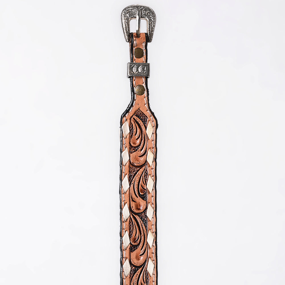 American Darling Hand tooled Hatband Genuine American Leather Western Adjustable Unisex