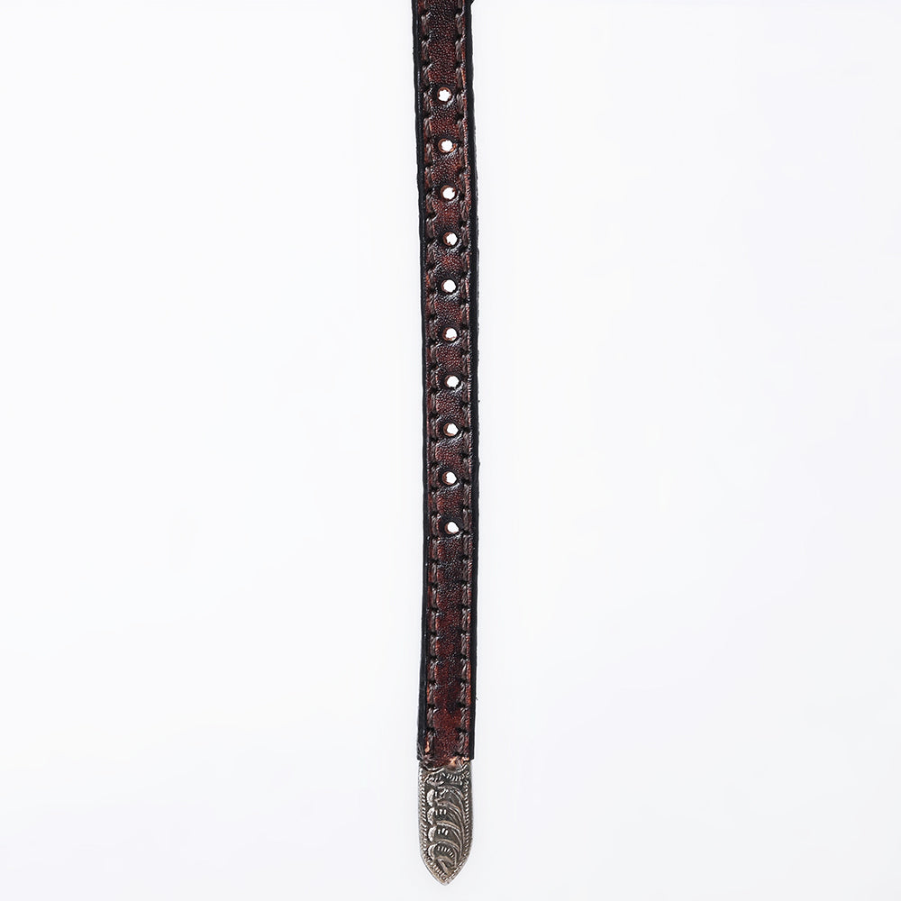 American Darling Hand tooled Hatband Genuine American Leather Western Adjustable Unisex